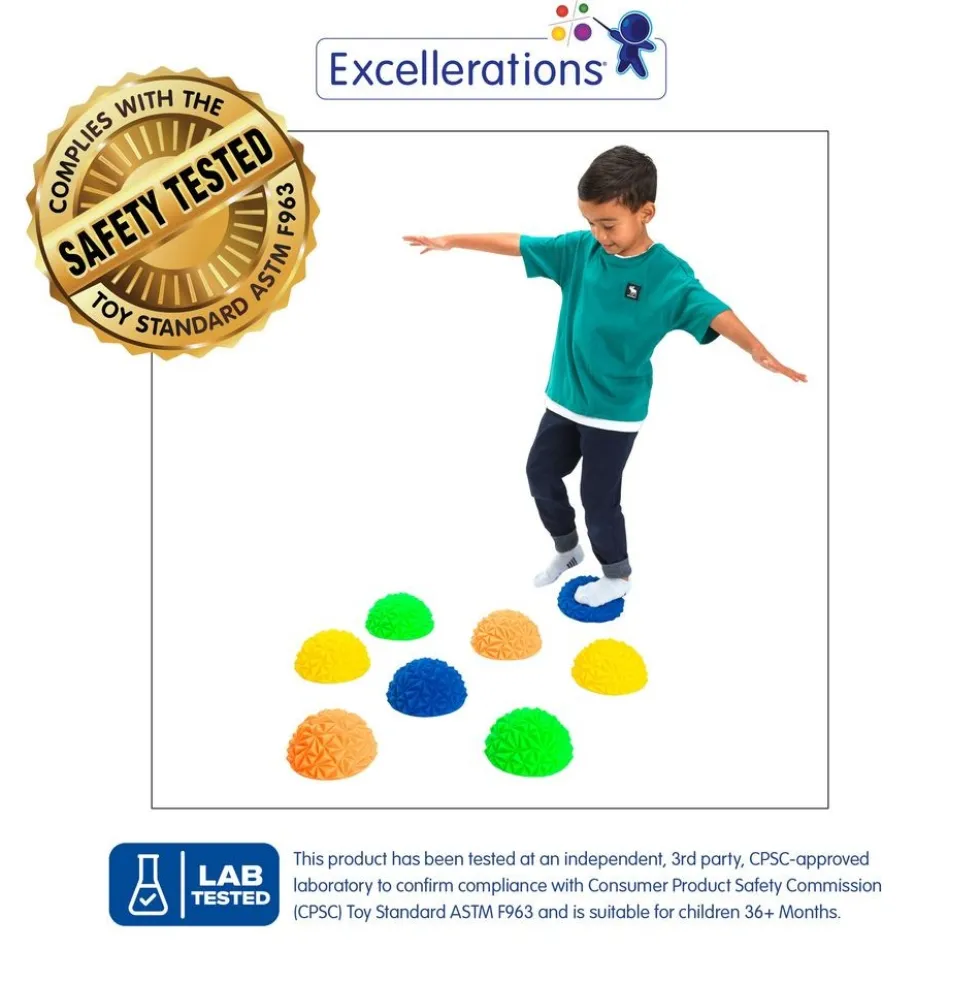 Excellerations® Sensory Balance Stepping Stones - Set of 8