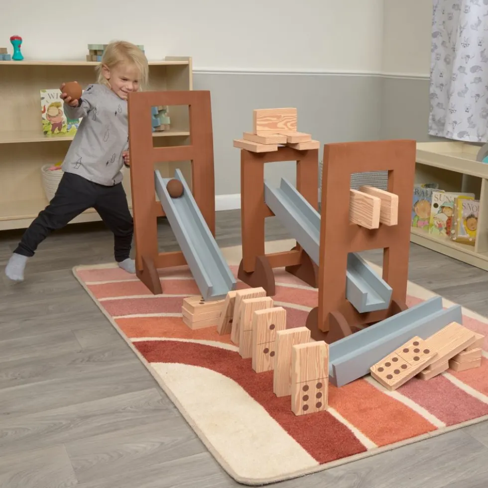 Excellerations® Soft Build n' Play™ Giant Ramp Set & Dominoes Kit - 48pcs