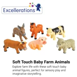 Excellerations® Soft Touch Baby Farm Animals - Set of 6