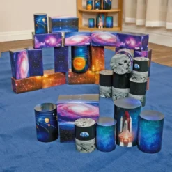 Excellerations® Space Blocks & Cylinders - Set of 36