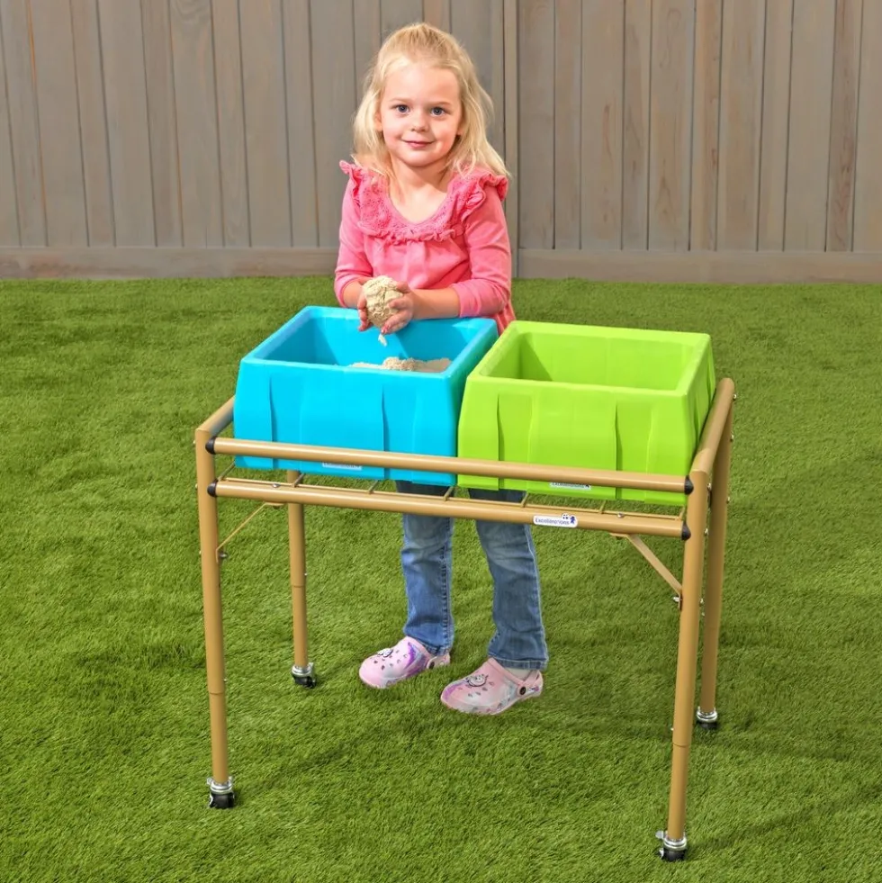 Excellerations® 2-Station Sensory Sand Table with Lids