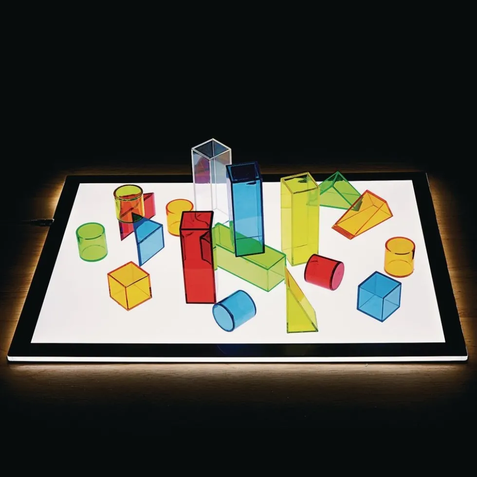 Excellerations® STEM Translucent Light Blocks - Set of 100 in a Bin