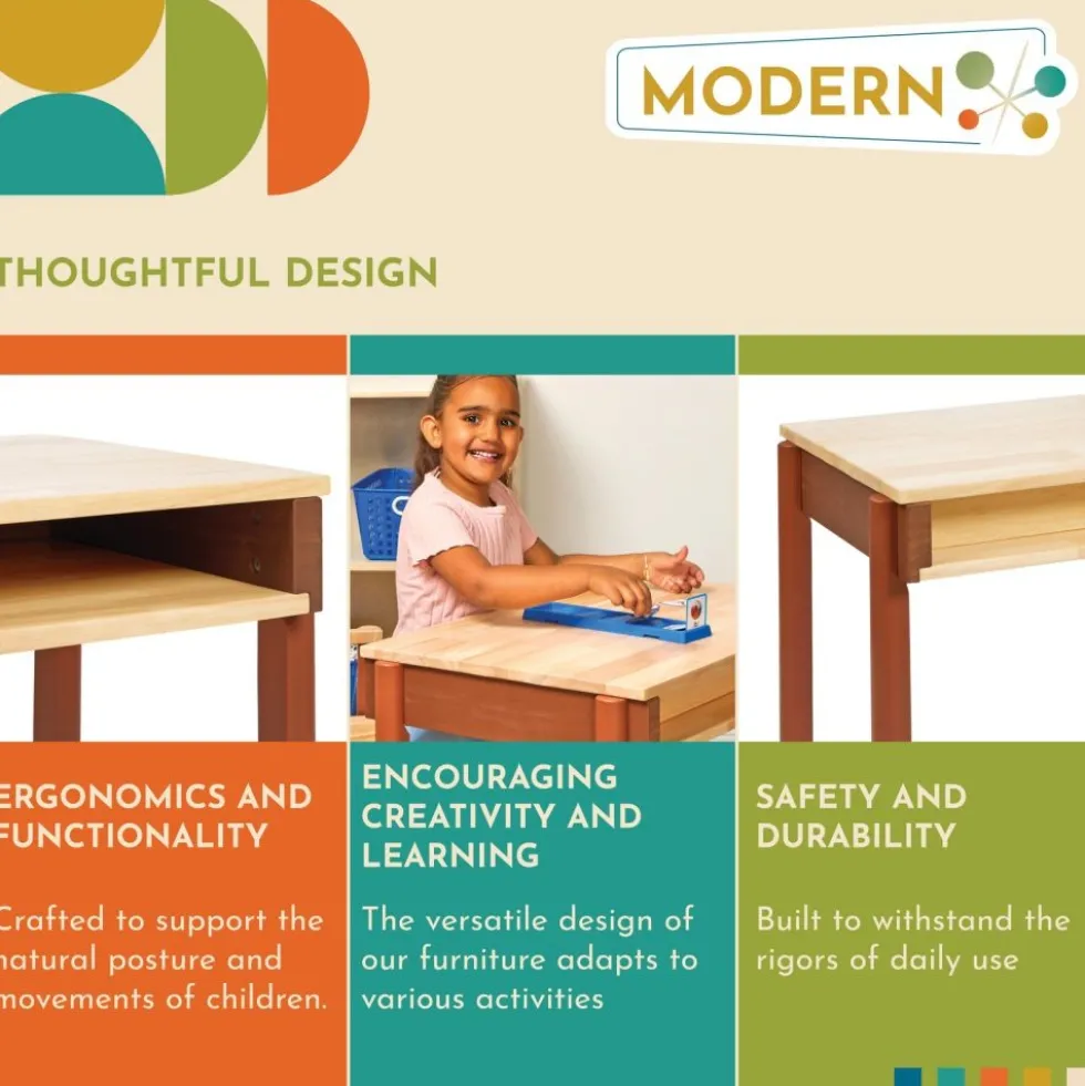 Excellerations® Sustainable Rubberwood Desk (Preschool Height)