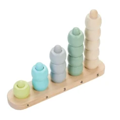 Excellerations® Sustainably Harvested Rubberwood Stacking Play Toys