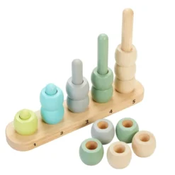 Excellerations® Sustainably Harvested Rubberwood Stacking Play Toys