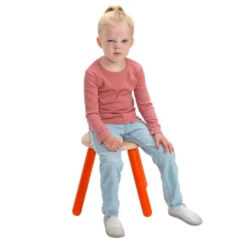 Excellerations® Sustainably Harvested Rubber Wood Emotions Stool - Set of 2 Emotions, Love and Angry