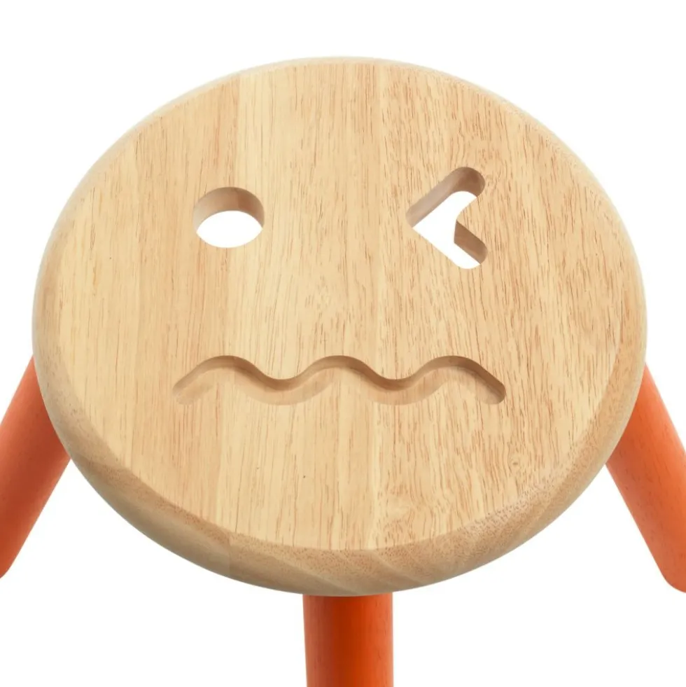 Excellerations® Sustainably Harvested Rubber Wood Emotions Stool - Set of 2 Emotions, Love and Angry