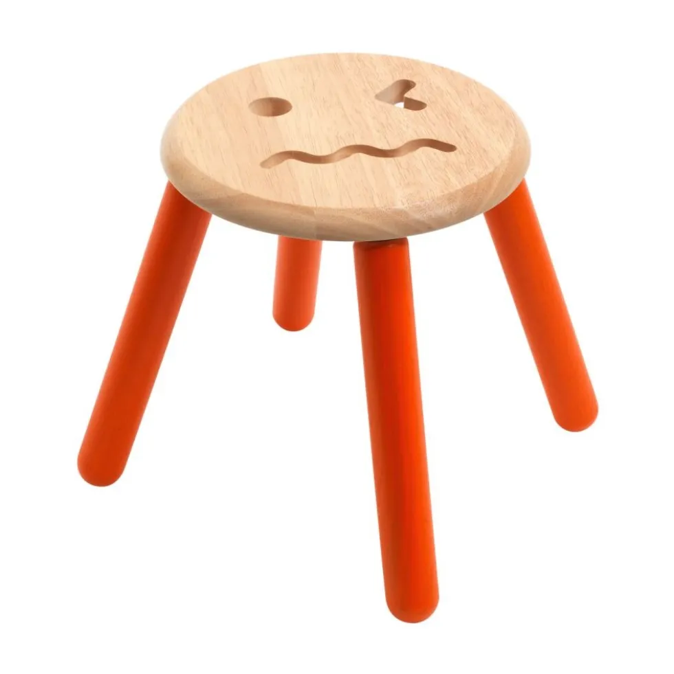 Excellerations® Sustainably Harvested Rubber Wood Emotions Stool - Set of 2 Emotions, Love and Angry