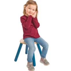 Excellerations® Sustainably Harvested Rubber Wood Emotions Stool - Set of 2 Emotions, Love and Angry