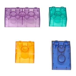 Excellerations® Translucent Building Bricks & 4 Baseplates Kit - 144pcs