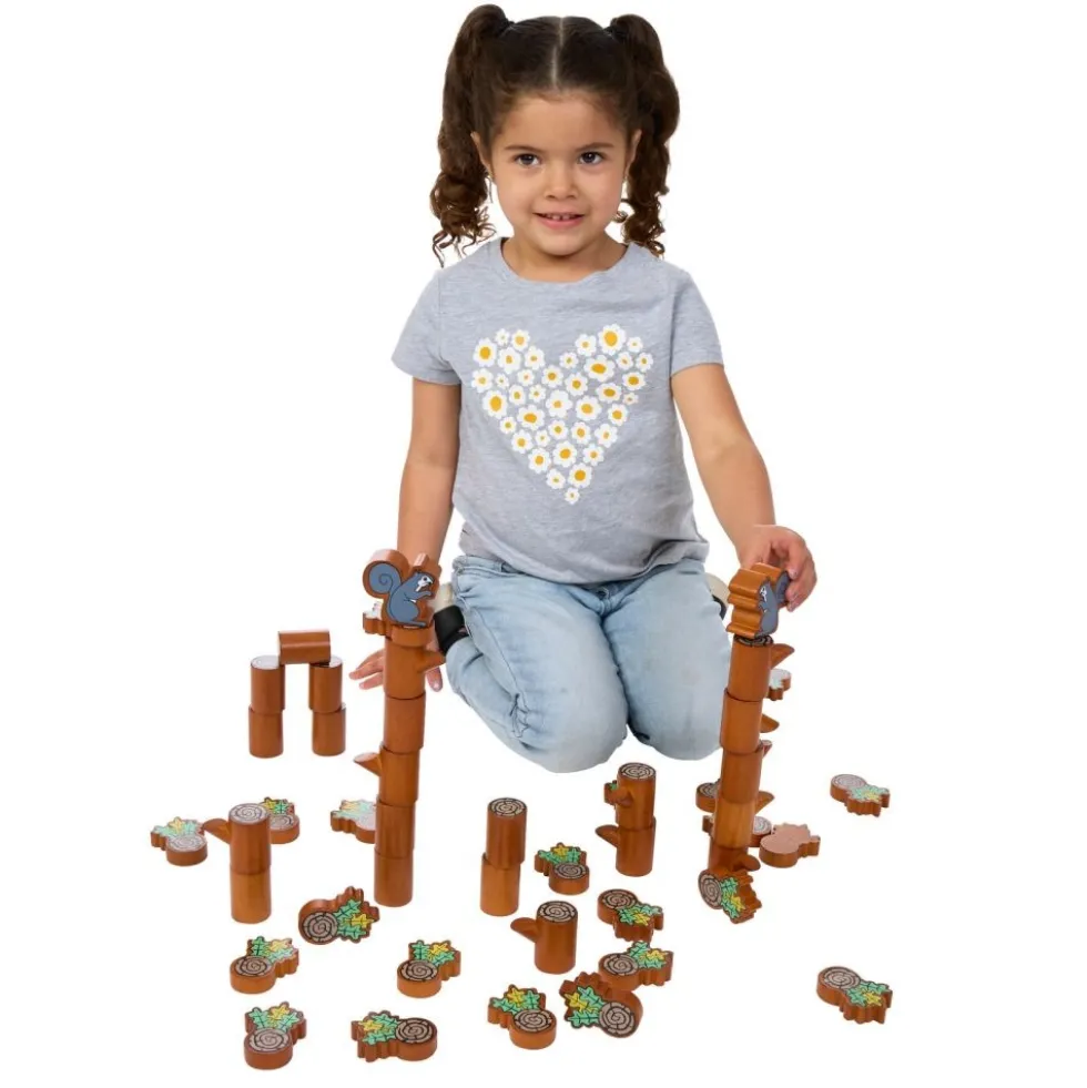 Excellerations® Tree and Squirrel Blocks - Set of 46