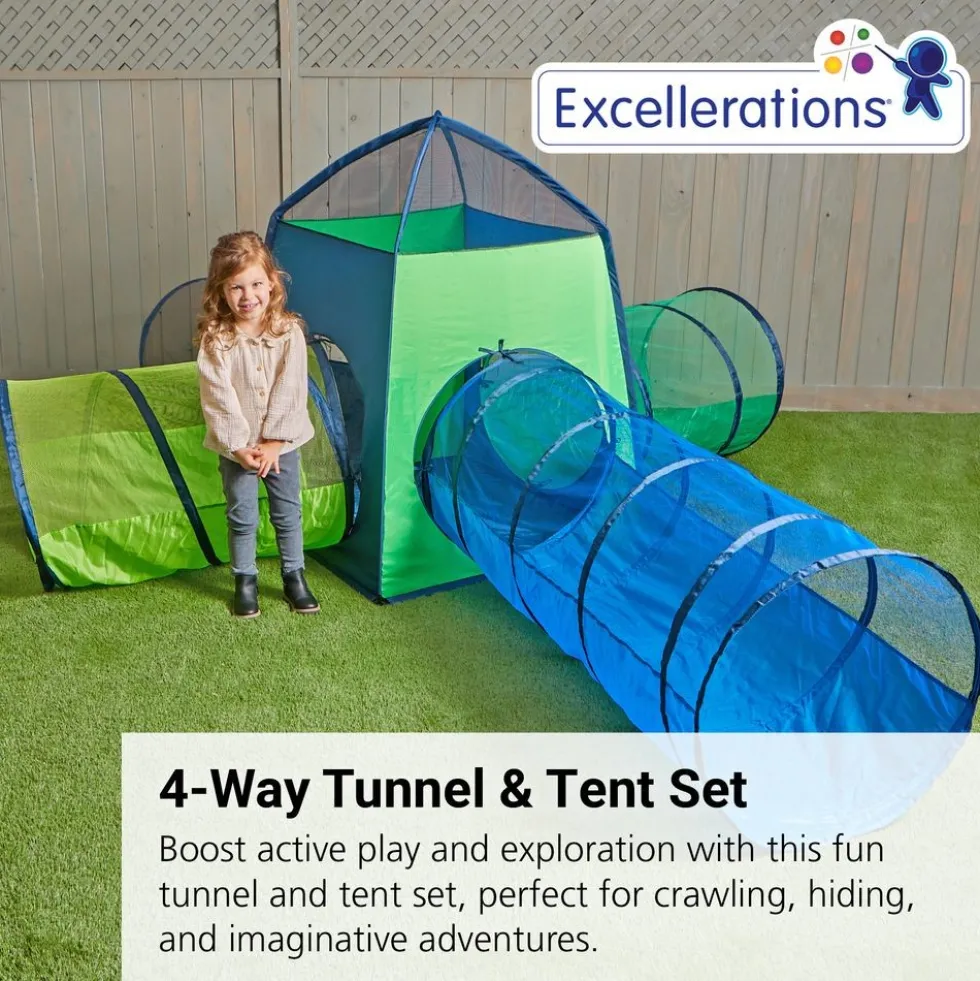 Excellerations® 4 Way Tunnel and Tent Set