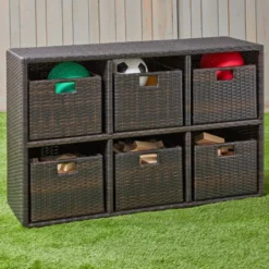 Excellerations® Wicker Shelf with 6 Baskets