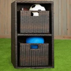 Excellerations® Wicker Shelf with Two Small Baskets