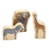 Excellerations® Wooden Photo Blocks Jungle Animals - Set of 6