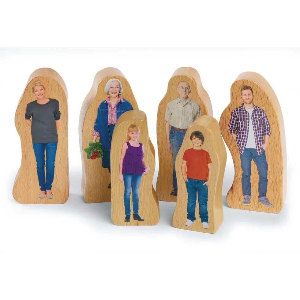 Excellerations® Wooden Photo Blocks Multicultural Families - 28 Pieces