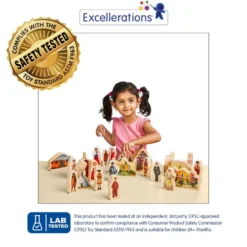 Excellerations® Wooden Photo Blocks Around the World Buildings - Set of 9