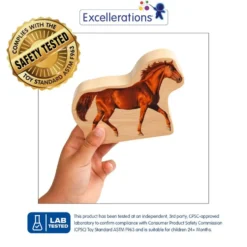 Excellerations® Wooden Photo Blocks Farm Animals - Set of 6