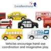 Excellerations® Wooden Play Trucks - Set of 8
