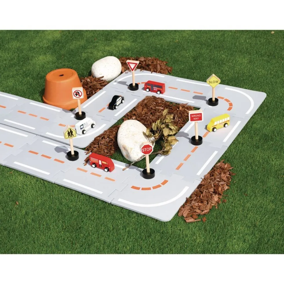Excellerations® Wooden Play Trucks - Set of 8