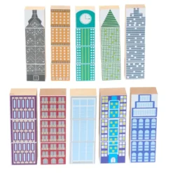 Excellerations® Wooden Skyscraper Blocks - 35 Pieces