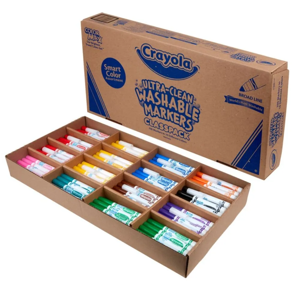 Exclusive Crayola® Smart Color Ultra-Clean Washable® Marker Classpack® - Set of 200 Value Pack