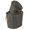 Extra Large Wicker Oval Baskets - Set of 3