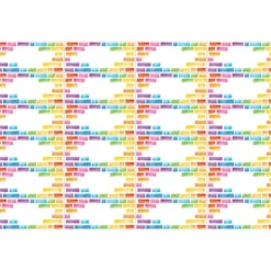 EZ Stick Nameplates Rainbow Building Blocks - 24 nameplates