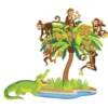 Five Monkeys Sitting in the Tree Felt Set