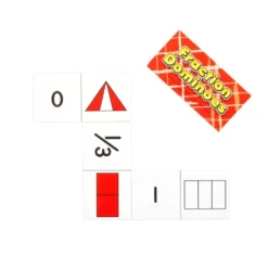 Fraction Dominoes Numeracy Center with Storage Bag - Grab and Go Learning Pack - Improve Fraction Recognition With This Fun Dominoes Game - Grades 1-2