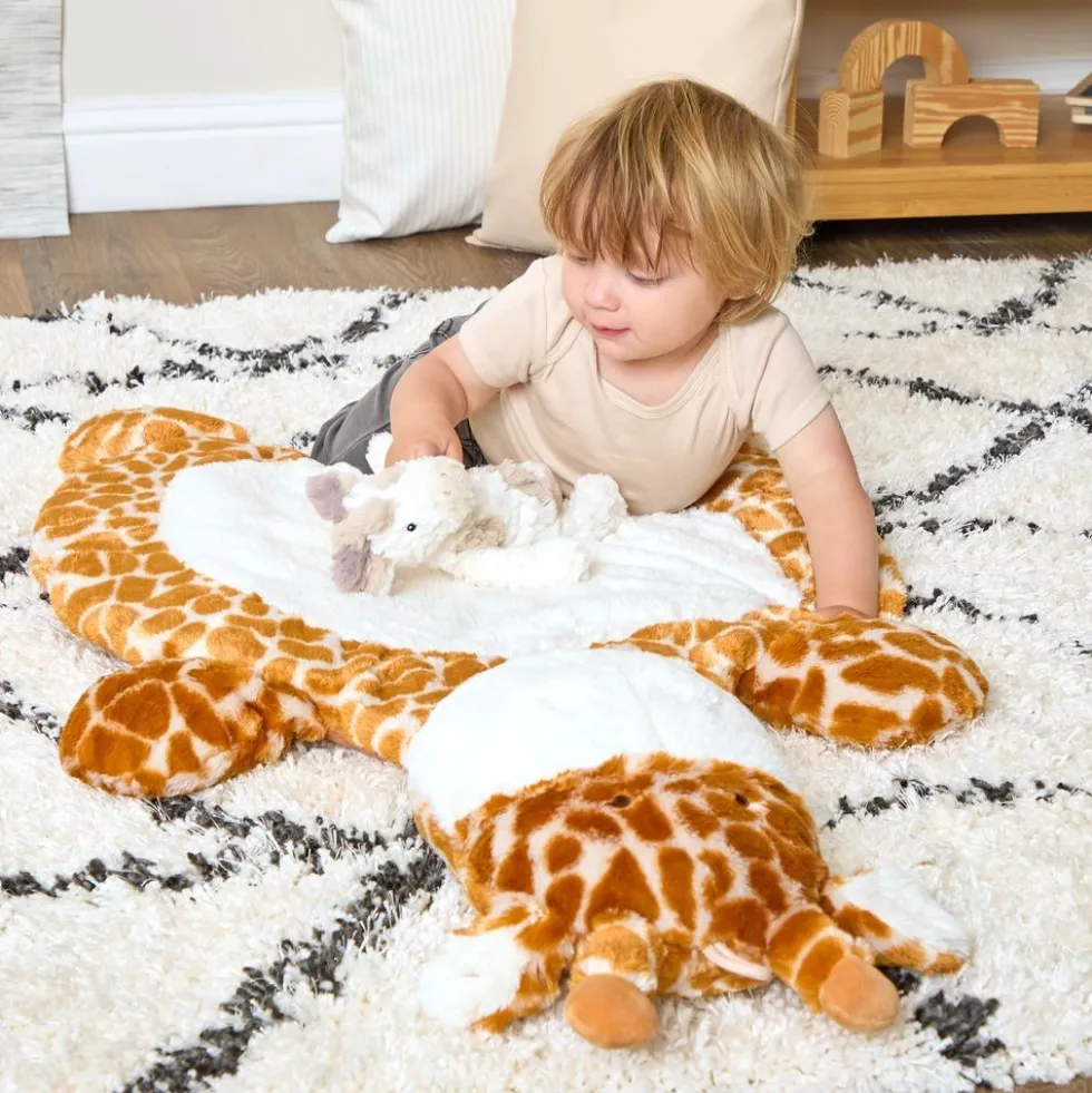 Giraffe Mat + Soft 11" Plush