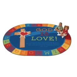 God Is Love 6' x 9' Rectangle Kids Value PLUS Carpet
