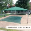 Green Stand Alone Shade Structure 12 x 20