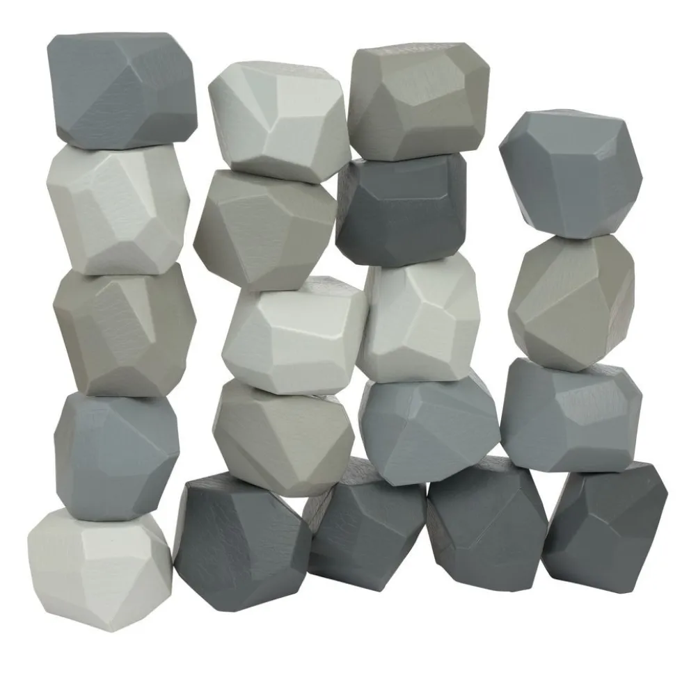 Grey Bioplastic Boulders - Set of 20