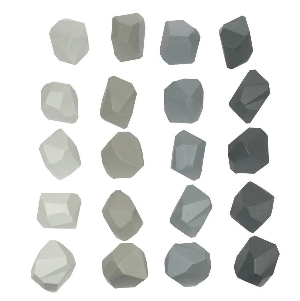Grey Bioplastic Boulders - Set of 20