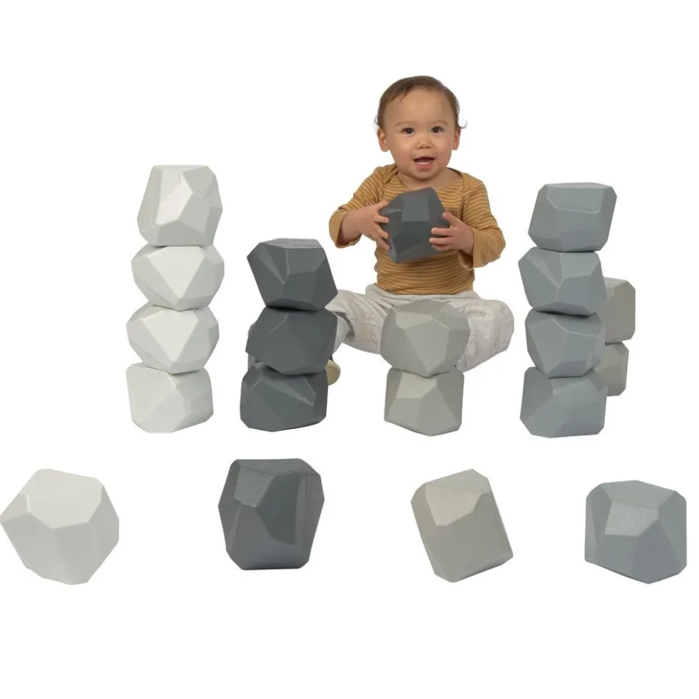 Grey Bioplastic Boulders - Set of 20
