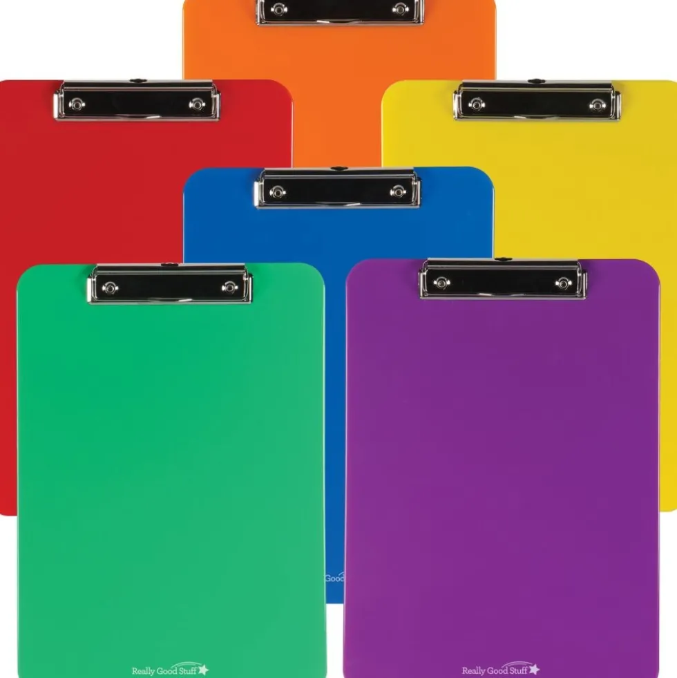 Group-Color Plastic Clipboards - 6 Colors