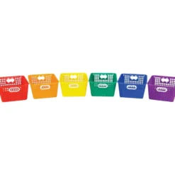 Group Colors For 6 - Book Baskets, Large - 6 baskets