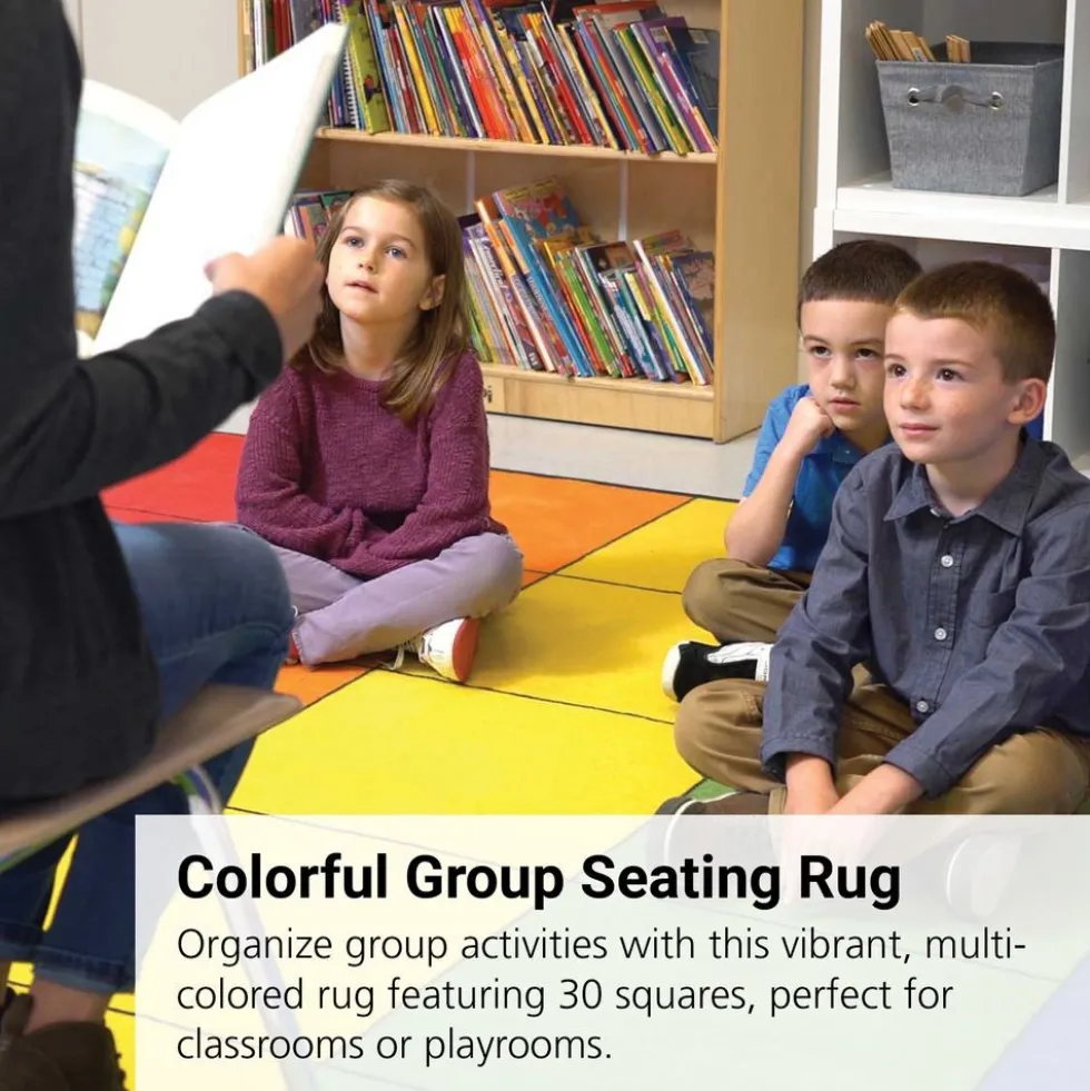 7' 6" Group Colors Rug - 6 Colors - 30 Squares