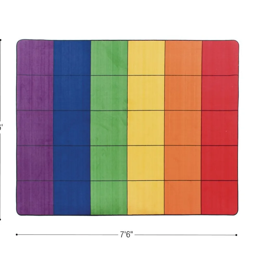 7' 6" Group Colors Rug - 6 Colors - 30 Squares