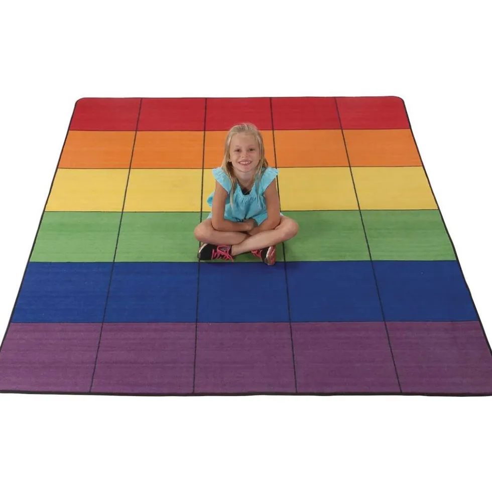 7' 6" Group Colors Rug - 6 Colors - 30 Squares