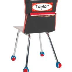 Grouping Chair Pockets Black - 12 Pack - 6 Group Colors