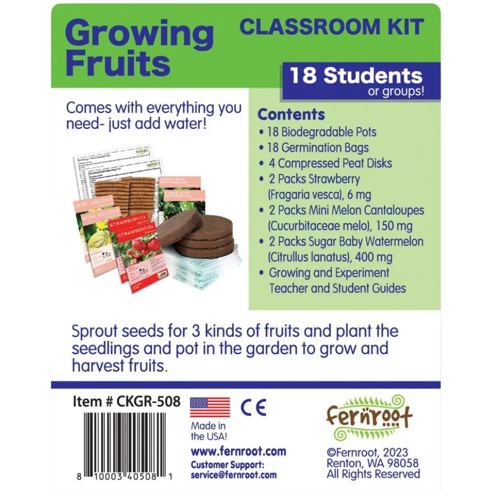 Growing Fruits Classroom Kit - 18 students
