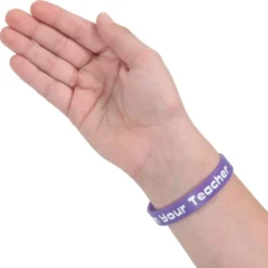Happy Birthday From Your Teacher Silicone Bracelets - 24 bracelets