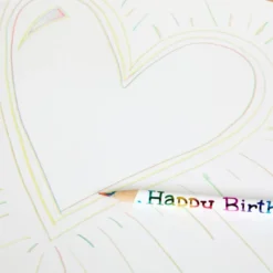 Happy Birthday Multi-Colored Pencils - 12 pencils