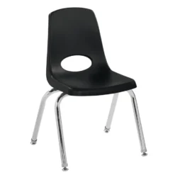 14"H Black Stacking Chairs - Set of 6