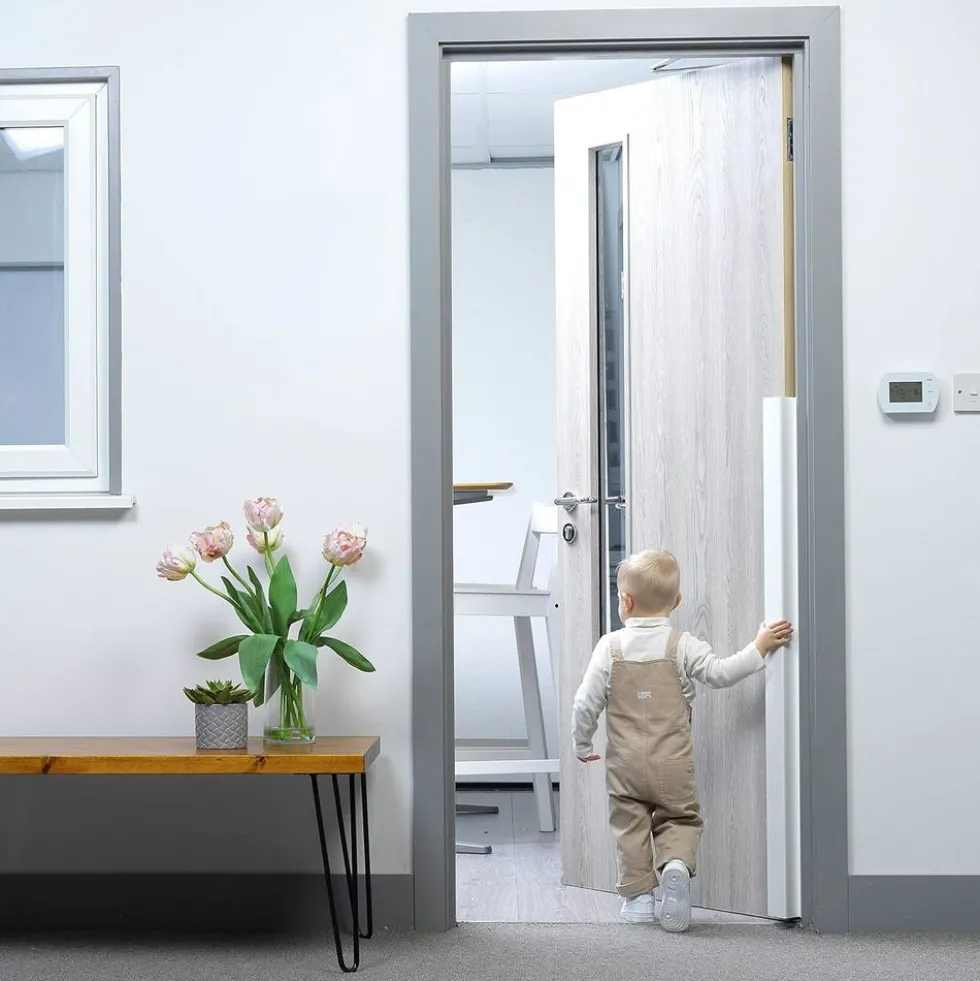 46"h Finger Shield Door Protection Pack - White, 1 set