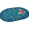 Hip Hop to the Top 6'9" x 9'5" Oval Premium Carpet