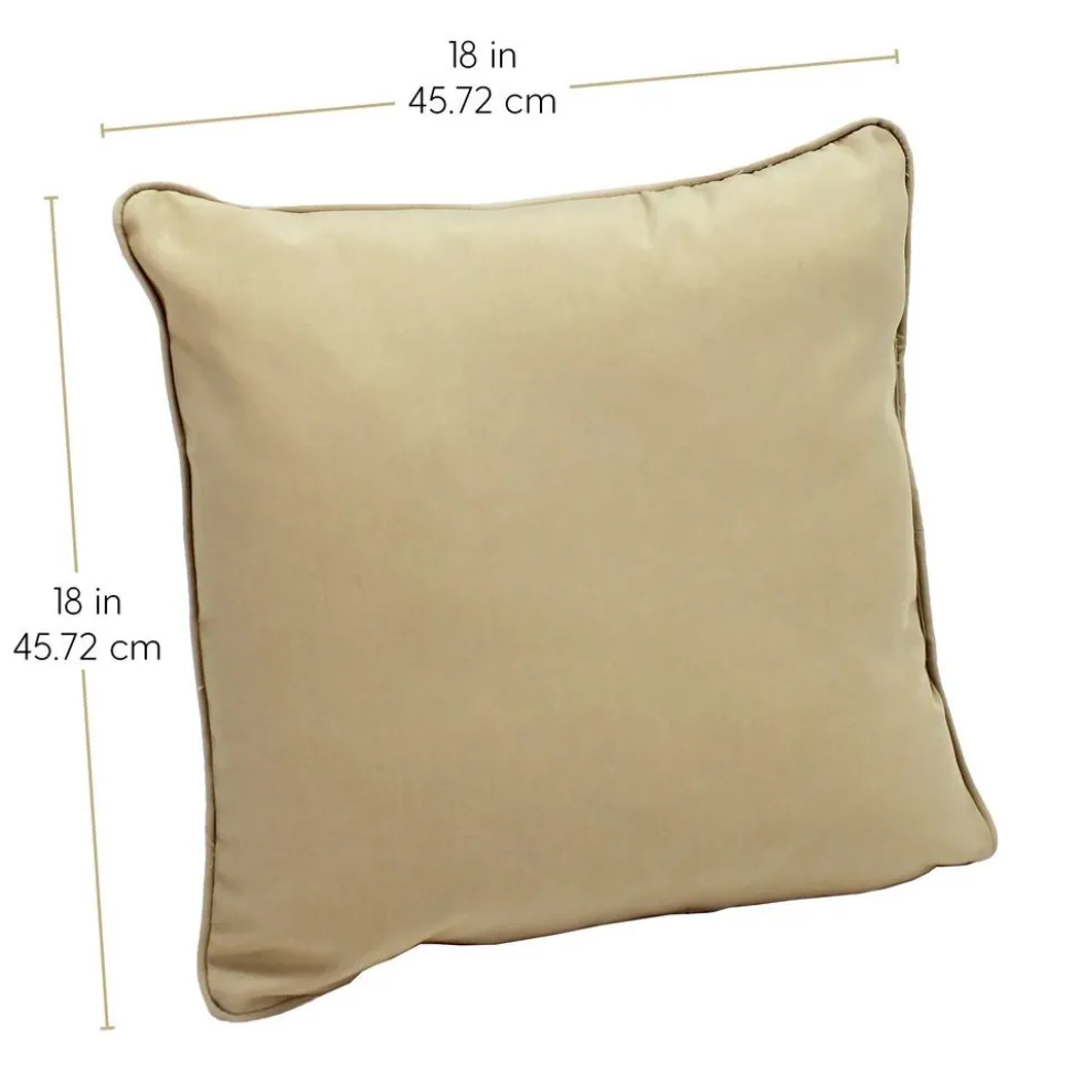 18" Indoor/Outdoor Pillows, 2 Pack - Beige Sand