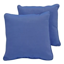 24" Indoor/Outdoor Pillows, 2 Pack - Denim Blue